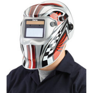 Clarke GWH6 Chequer Design Arc Activated Solar Powered Grinding/Welding Headshield