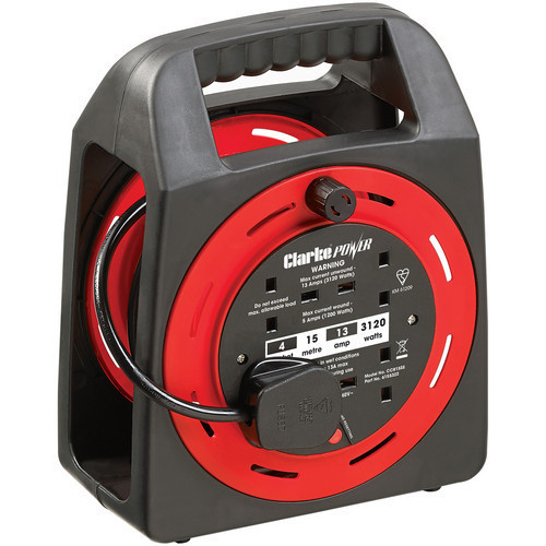 Clarke CCR15SE 4 Socket 15m Cable Reel With Thermal Cut Out (230V)