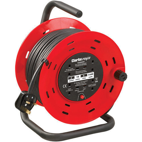 Clarke CCR26 230V 4 Socket 25m 2.52mm Cable Reel With Thermal Cut Ou