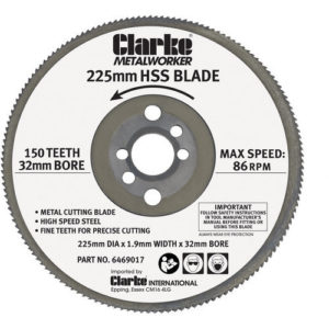 225mm Metal Cutting Circular Saw Blade for Clarke CPMCS1