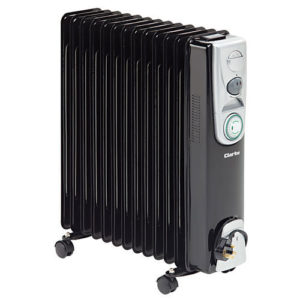 Clarke 2.5kW 13 Fin Black Oil Filled Radiator  SORRY OUT OF STOCK