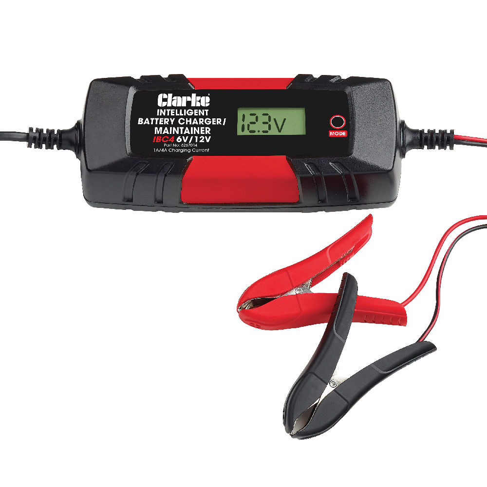 Clarke IBC4 6/12V Intelligent 4A Battery Charger Clarke Tools