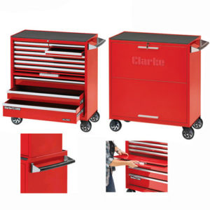 Clarke CBB311DF 11 Drawer Mobile Cabinet With Front Cover - Red