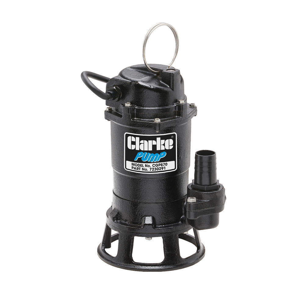 Clarke CGP870 1¼" (31.75mm) 870W 140Lpm 10m Head Grinder Pump (230V
