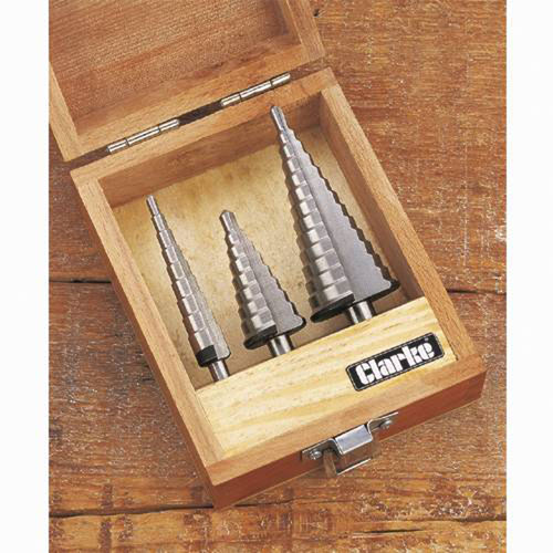 CHT381 3pc. HSS Stepped Cone Drill Set