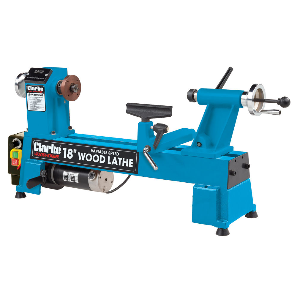 Clarke CWL460 18" (460mm) Variable Speed Wood Turning Lathe (550W