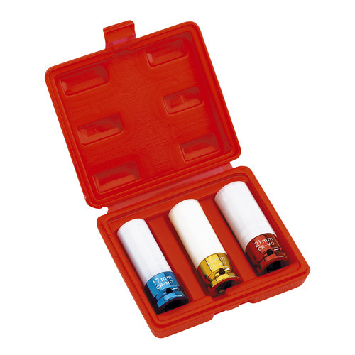 PRO184 1//2 Square Drive Alloy Wheel Thin Wall Impact Socket Set 3 Piece