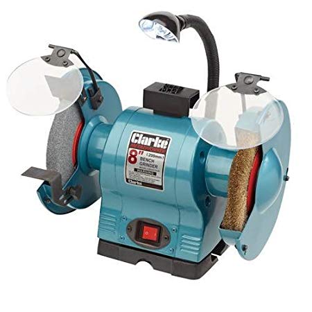 Clarke Cbg8370lw 8 Bench Grinder With Lamp Wire Wheel Clarke